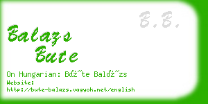 balazs bute business card